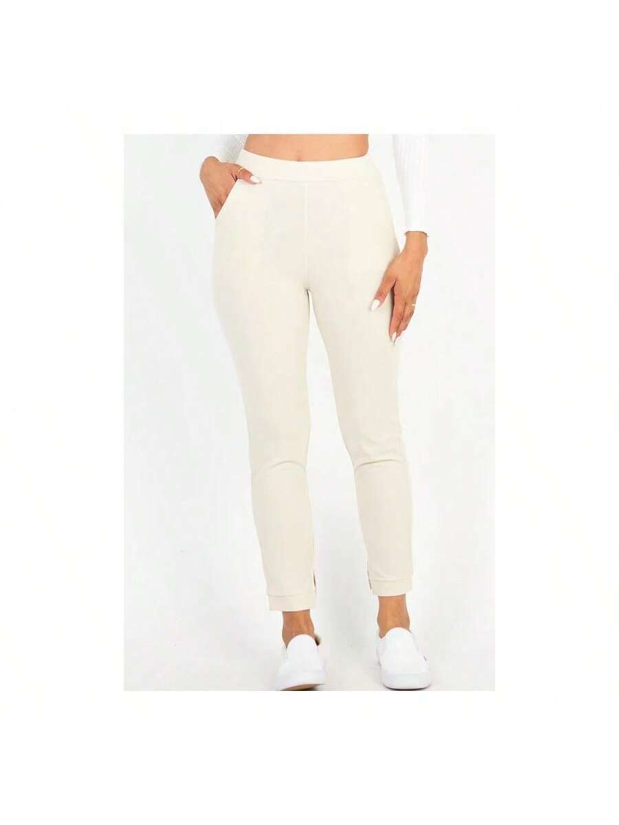 Knit Pants With Side Slits