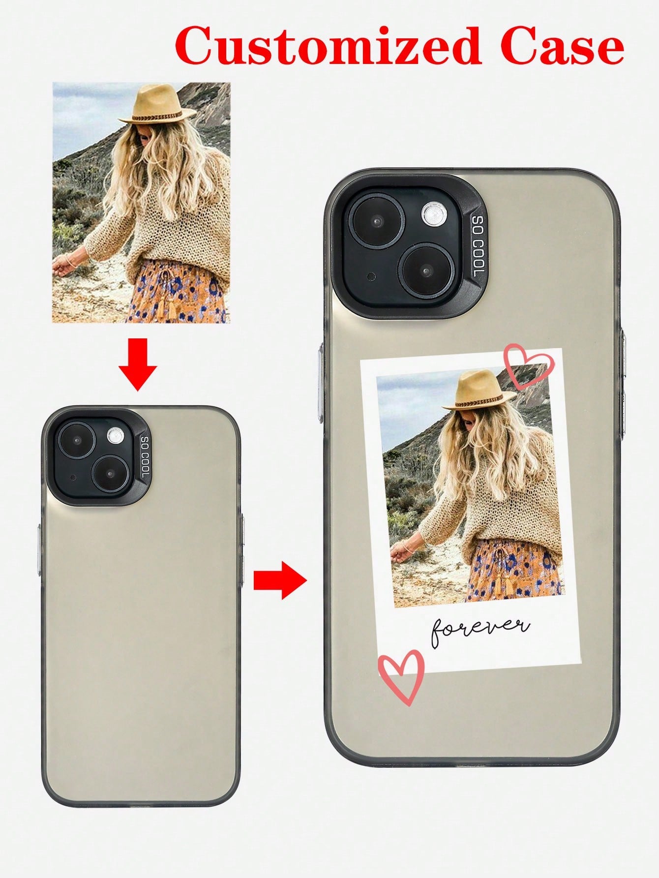 Custom Cute, Sexy, Personalized Everyday Life, Best Friend, Baby, Pet, Cartoon, Beach, Ditsy Floral, Lovely Photo Printed Full Coverage Anti-Fall Protective Tup Soft Case Compatible With IPhone 11/12/13/14/15 Pro Max