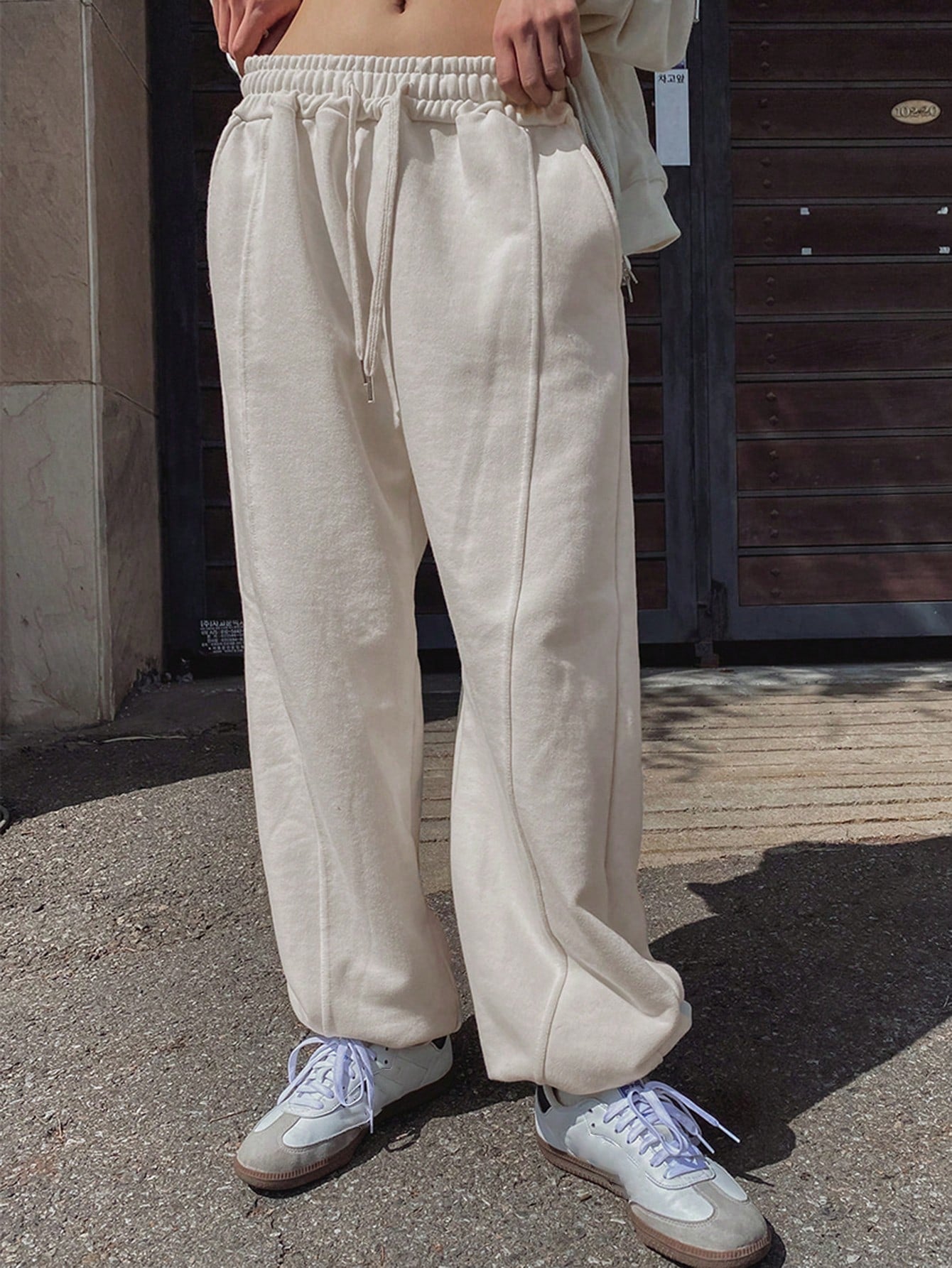 Women's Solid Color Drawstring Pants With Pocket And Elastic Cuff For Sports