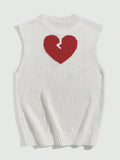Street Life Men's Simple Heart Print Daily Sleeveless Tank Top