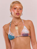 Beaded Tie Dye Bikini Top