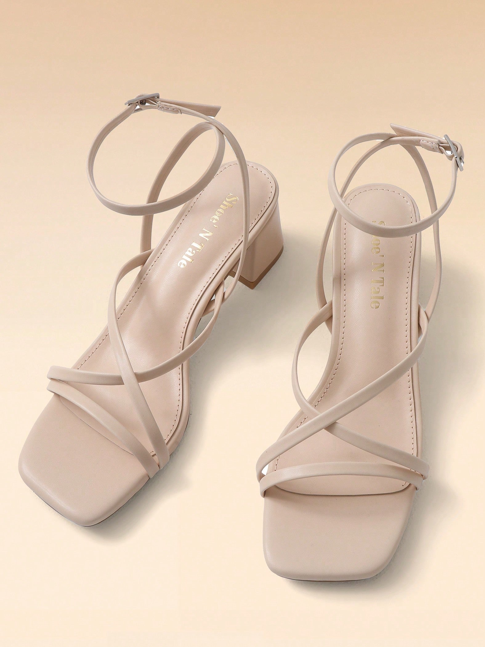 Women's Strappy Heels Low Chunky Block Platform Heels For Women Square Open Toe Ankle Strap Heeled Sandals