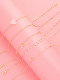5pcs Children's Fashionable Minimalistic Star, Moon, Heart Anklets