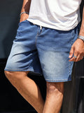 Men's Plus Size Casual Denim Shorts For Summer