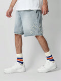 Denim Short With Applique