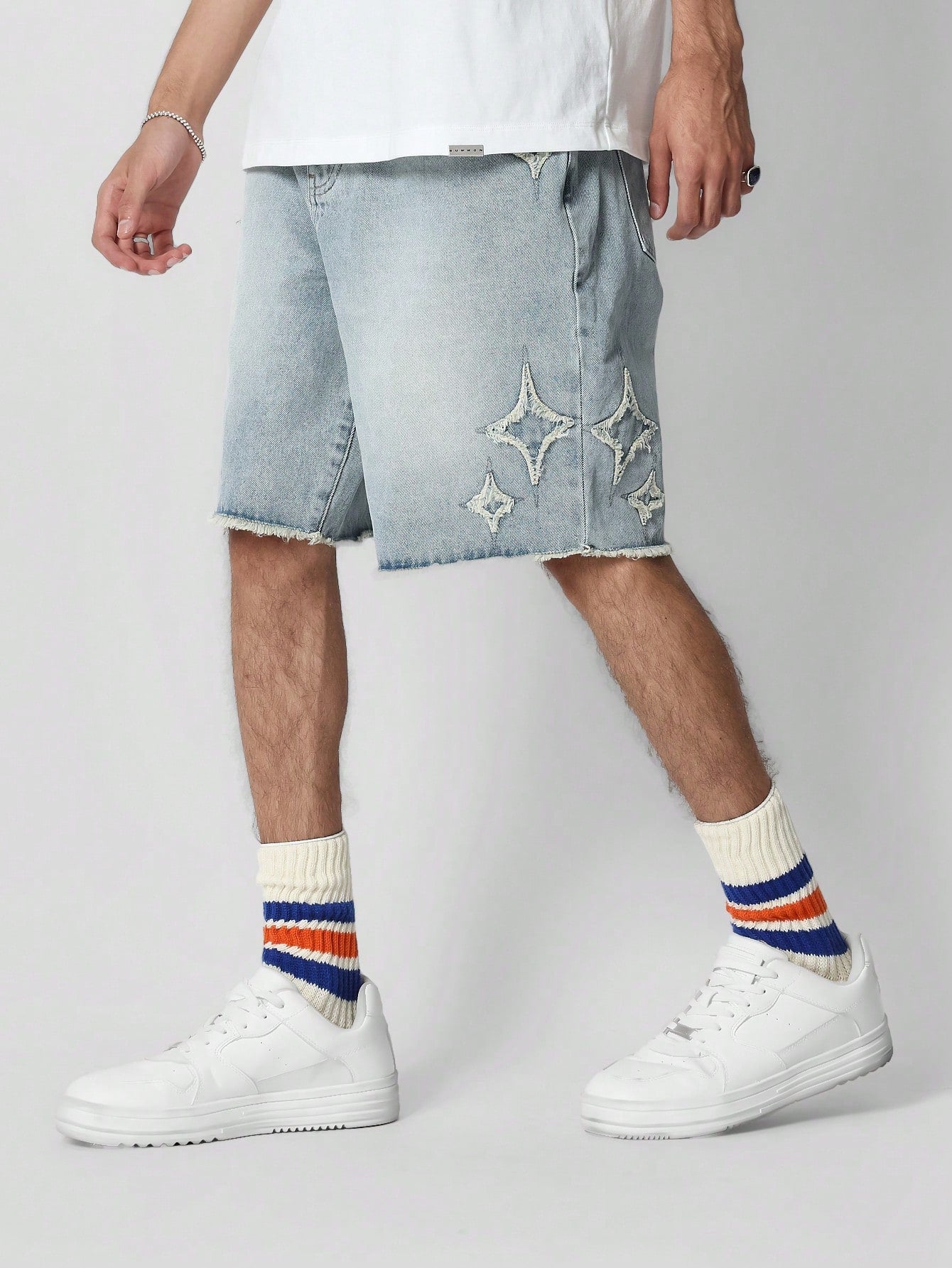Denim Short With Applique