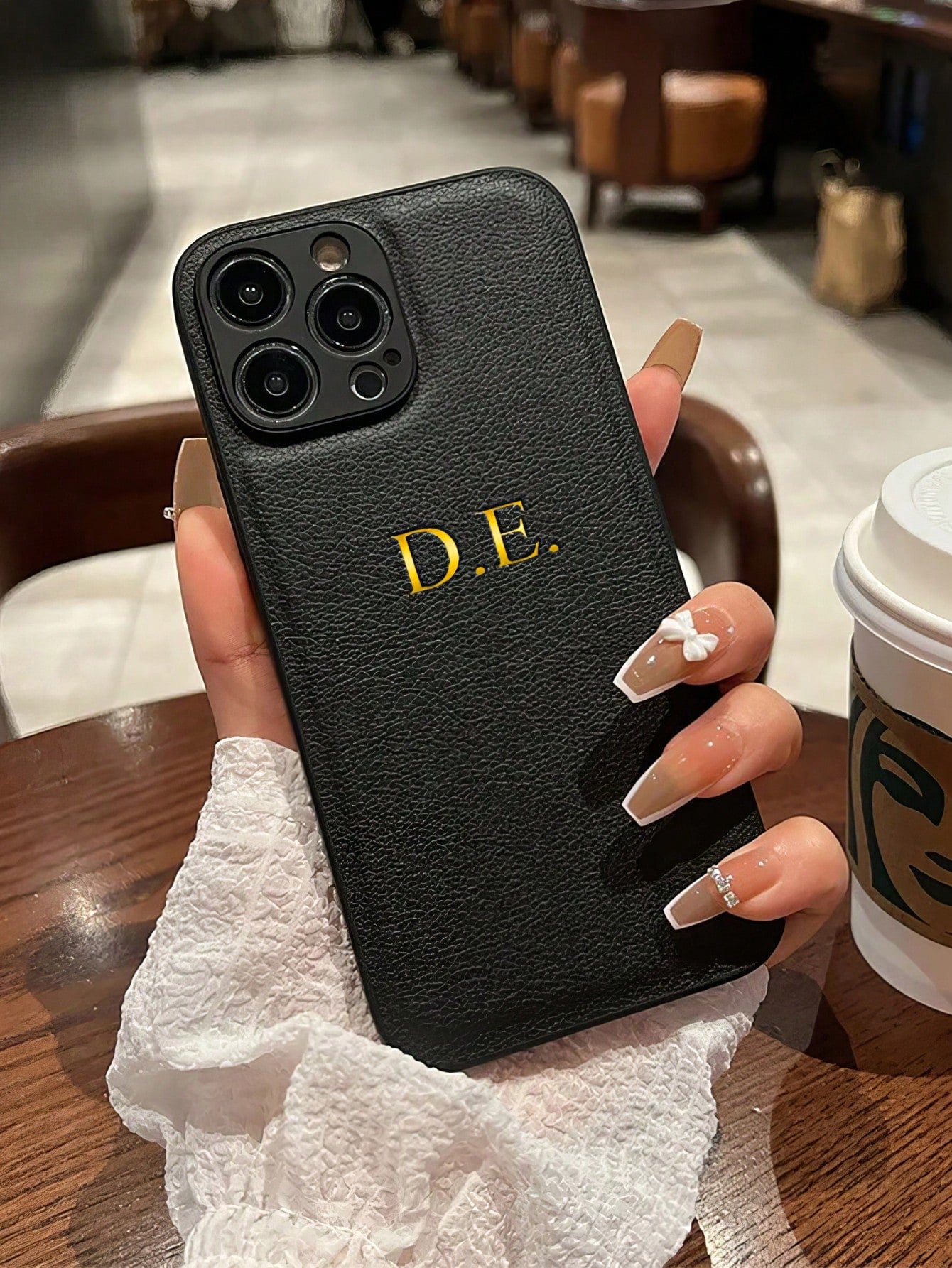 Pink Customized Phone Case Compatible With Iphone 15 14 13 12 11 Pro Max 15 14 Plus Back Cover INS Luxury Korea Leather Shckproof Case Personalized Initials Name 3D DIY Engraved Gold Letters Hot Stamping Technology Leather Case Festival Gifts For Friends