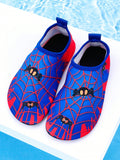 Boys' Summer Outdoor Beach Shoes, Blue Spider Soft Bottom Lightweight Quick-Drying Breathable Water Play Swimming Beach Stream Walking Aqua Socks