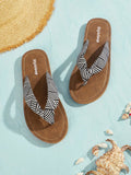 Styleloop Striped Graphic Flip Flops For Summer Vacation Shoes Summer Sale Boho Feels Back To School Shoes College Student Shoes