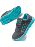 Women's Lightweight Running Sneakers, Breathable Lace Up Low Top Walking Trainers, Casual Outdoor Tennis Sports Shoes