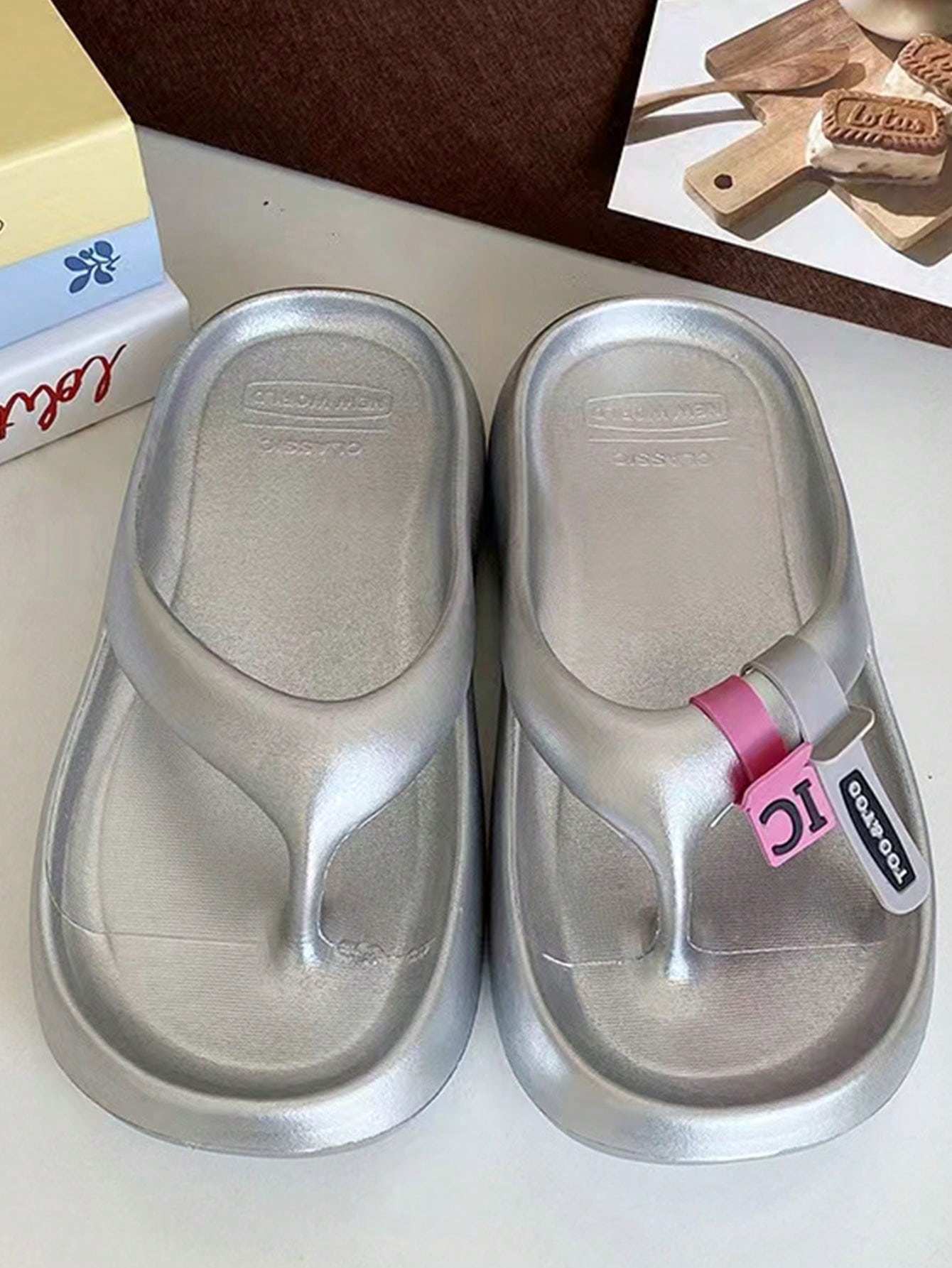Korean Best-Selling Twatoe Style Thick-Soled Slipper Sandals For Women, Open Toe Slingback Slip-Ons With Breathable Mesh, Summer