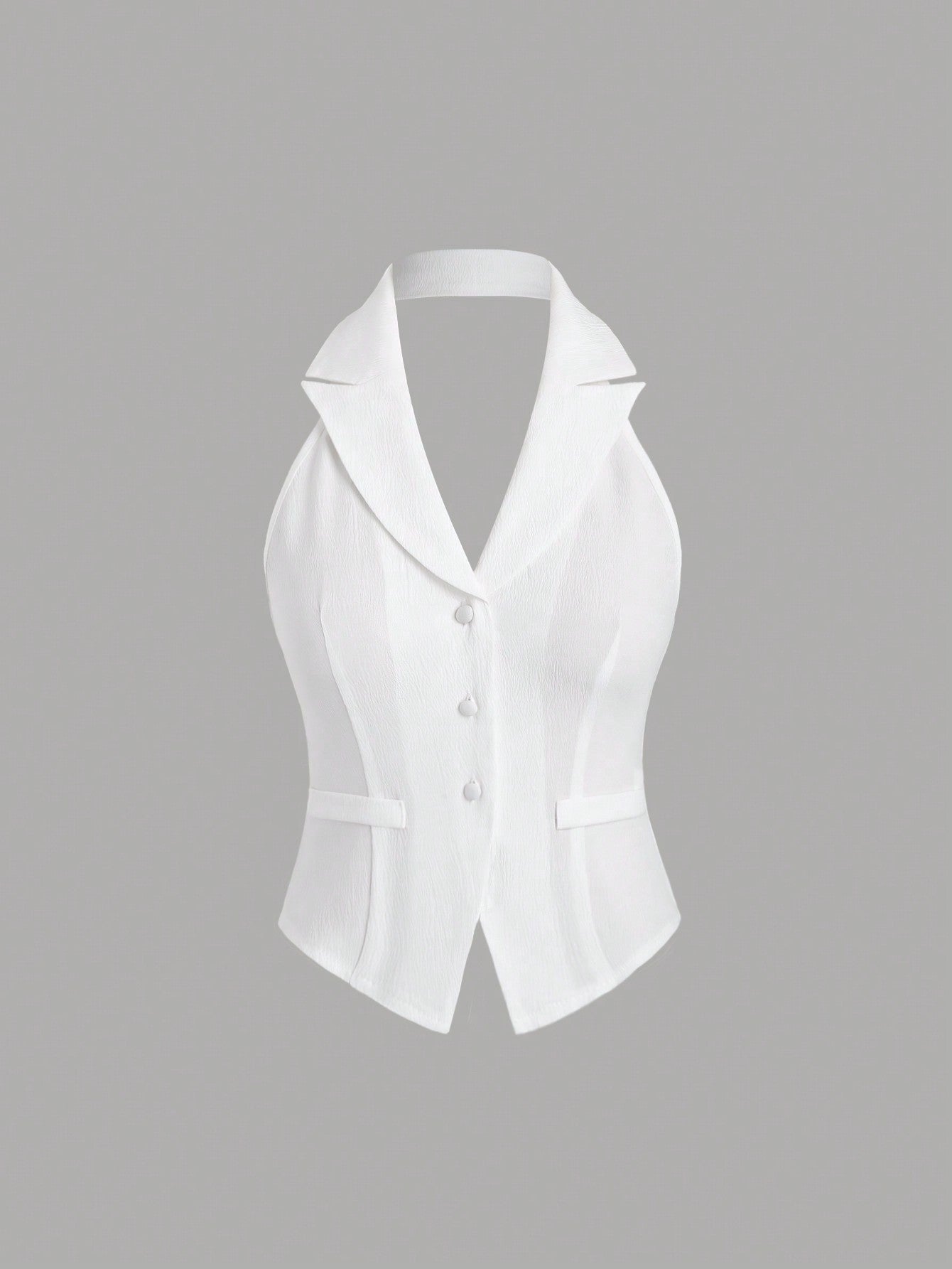 Backless Sleeveless Vest Suit Jacket, Worn Over The Shoulders