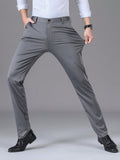 Trendy Business Solid Color Men's Dress Pants