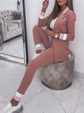 Women's Color Block Blazer And Pants Suit, Spring/Fall