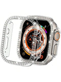 1PC Clear Diamond Cover Compatible With Apple Watch Case 45mm 41mm 44mm 40mm 44 Mm Tempered Glass Bumper Screen Protector Apple Watch Series 9 7 SE 6 8 5