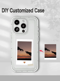 1pc Customized Personalized Image Heart Picture Full Coverage Silicone Lens Protective Phone Case Compatible With Apple 15 14 13 12 11 Pro Max