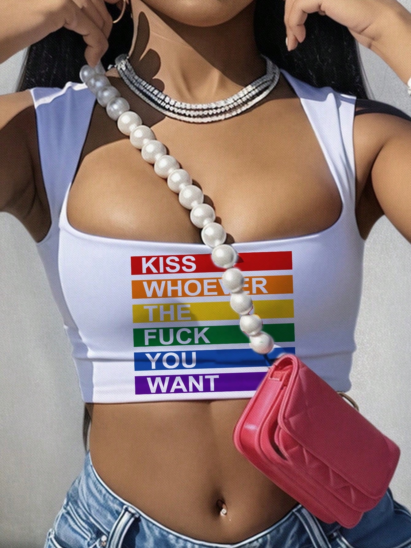Casual Minimalist Solid Color Scoop Neck Sleeveless Tank Top For Women, Suitable For Summer