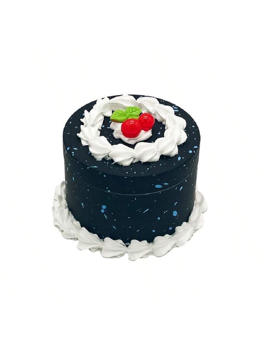 Metal Grinder, 2.5"/63mm Colorful Cake Pattern Four-Layers Metal Spice Grinder, Made Of Sturdy Zinc Alloy, Portable And Easier To Use(1 PC)