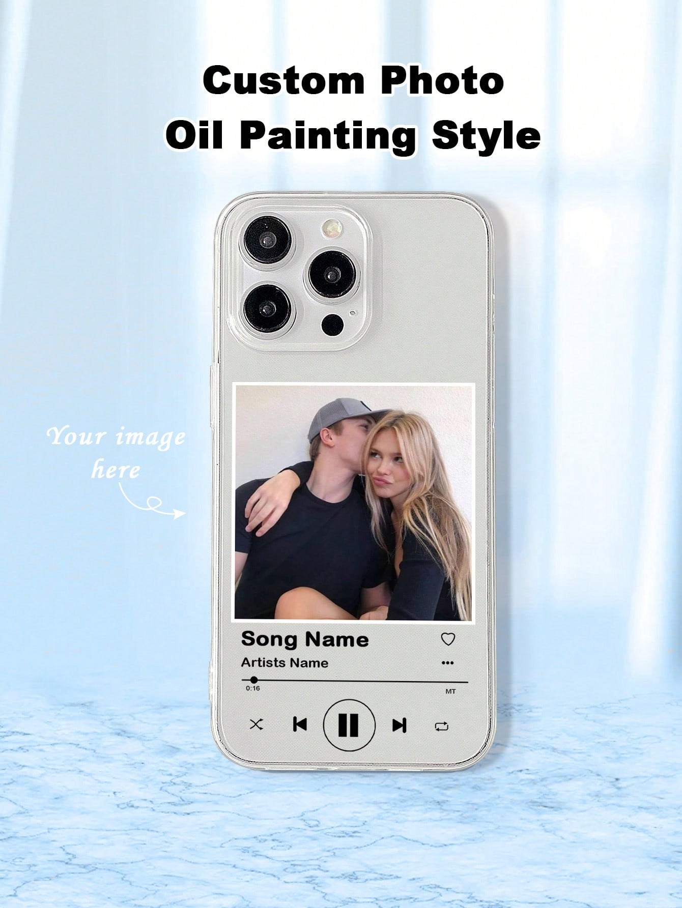 Custom Music Plaque Phone Case, Custom Record Cover Phone Case, Custom Photo Phone Case, Custom Music Interface Phone Case, Personalized Photo Phone Case, Phone Case Gift, Couple Phone Case, Custom IPhone Phone Case