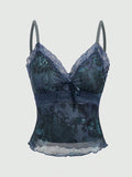 Fairycore Ladies' Solid Color Simple Daily Lace Camisole Cami Top