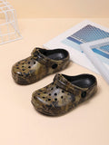 Kids' Hollow Out Style Fashionable Unisex Slipper, Lightweight Soft Quick Dry Sandals For Home And Beach