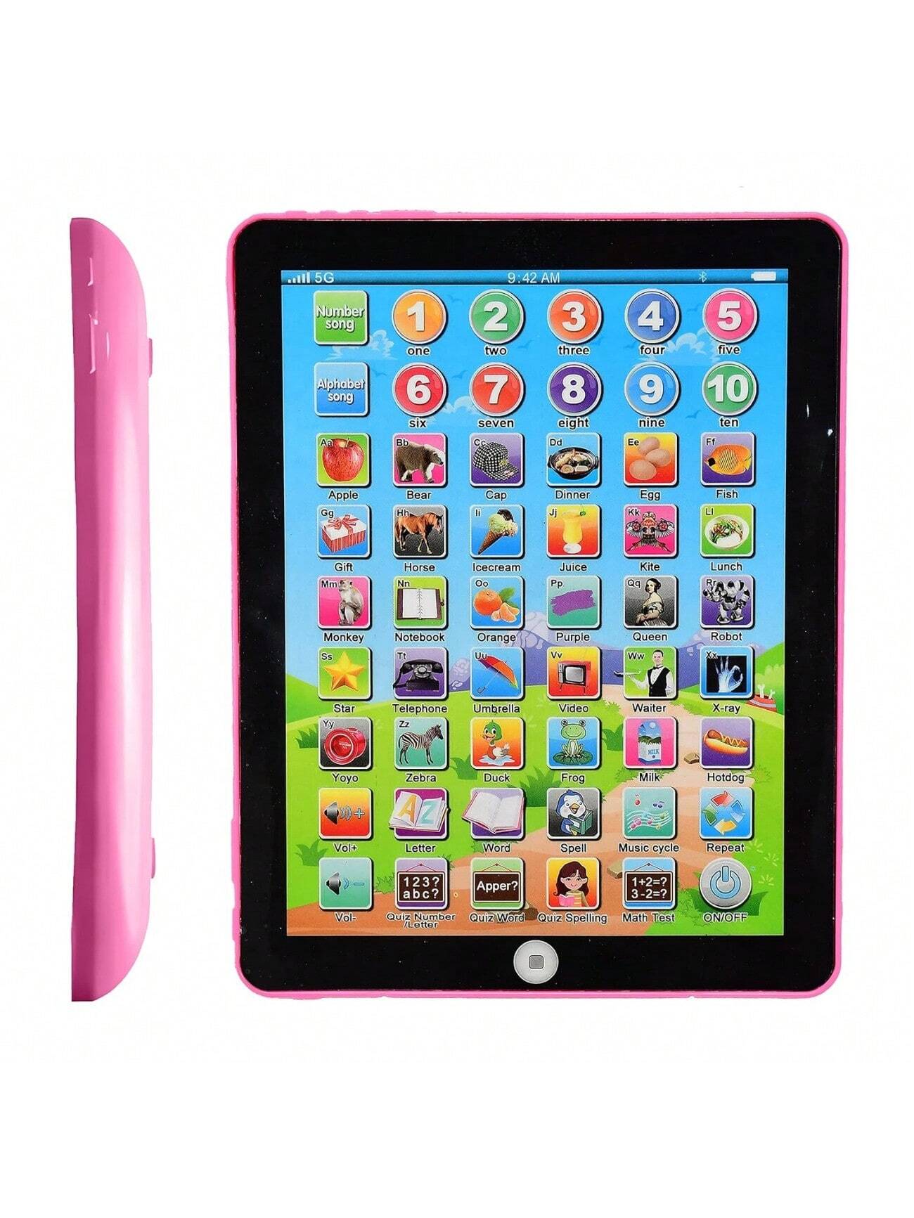 Kids Tablet - Learning Mat With 6 Games For Learning Music/Words/Learning Letters/Alphabet, Educational Tablet For Boys And Girls Over 3 Years Old (Some Patterns Are Shipped Randomly)