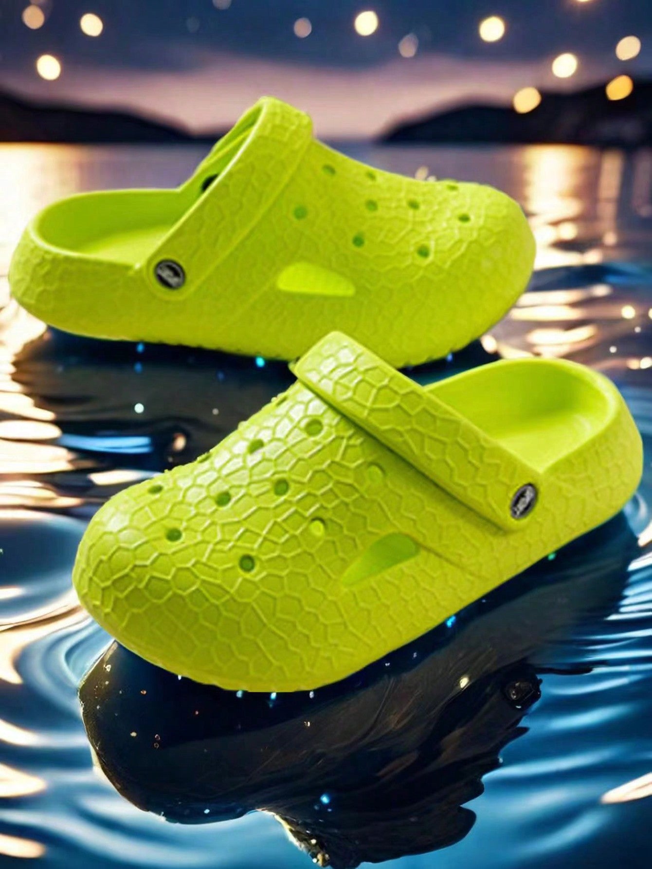 Women Summer Fashionable Hollow Out Shoes, Korean Style INS Solid Color Minimalist Anti-Slip Thick Sole Outdoor Couple Roman Sandals For Girls And Boys
