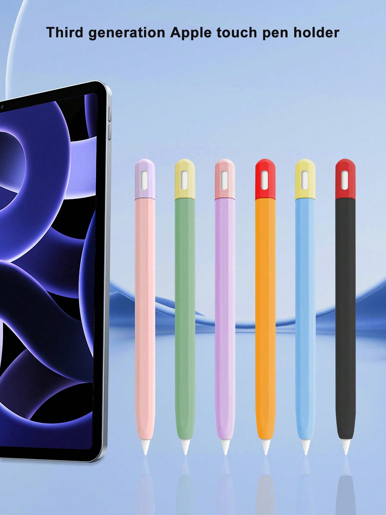 Apple Pencil 3rd Generation Protective Silicone Case, Anti-Collision And Waterproof, Dual Head Touch Protection, Color-Clashing Case