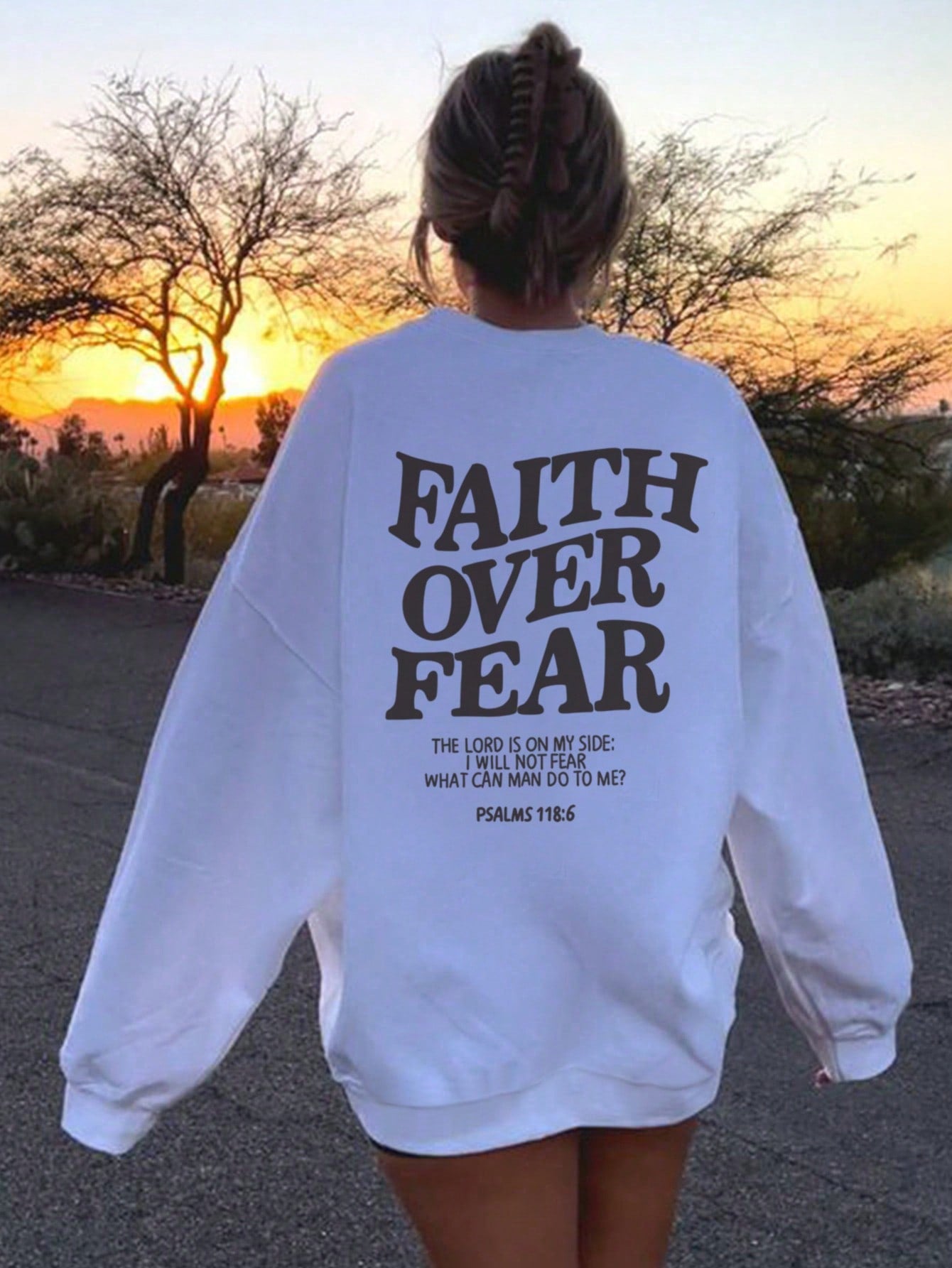 Slogan Graphic Drop Shoulder Sweatshirt For Dailywear