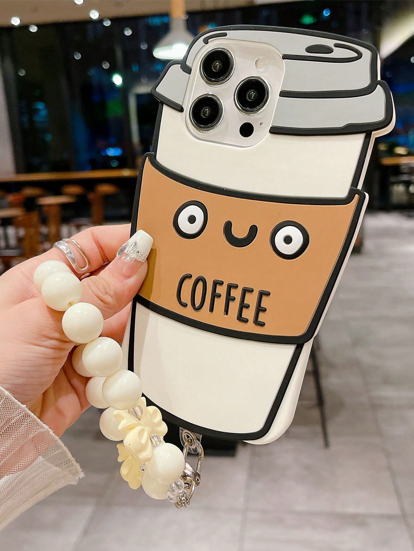 Funny New Arrival Coffee Cup Shaped Cartoon Style Soft Silicone Full Coverage Phone Case Compatible With IPhone 11/12/13/14/15 Pro Max