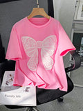 Tween Girl Butterfly Print Tee For Summer