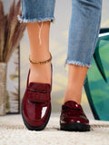 Women's Slip-On Flats, Korean Style Elegant Bow Decor Sweet Design, Casual Daily Commute School Oxfords
