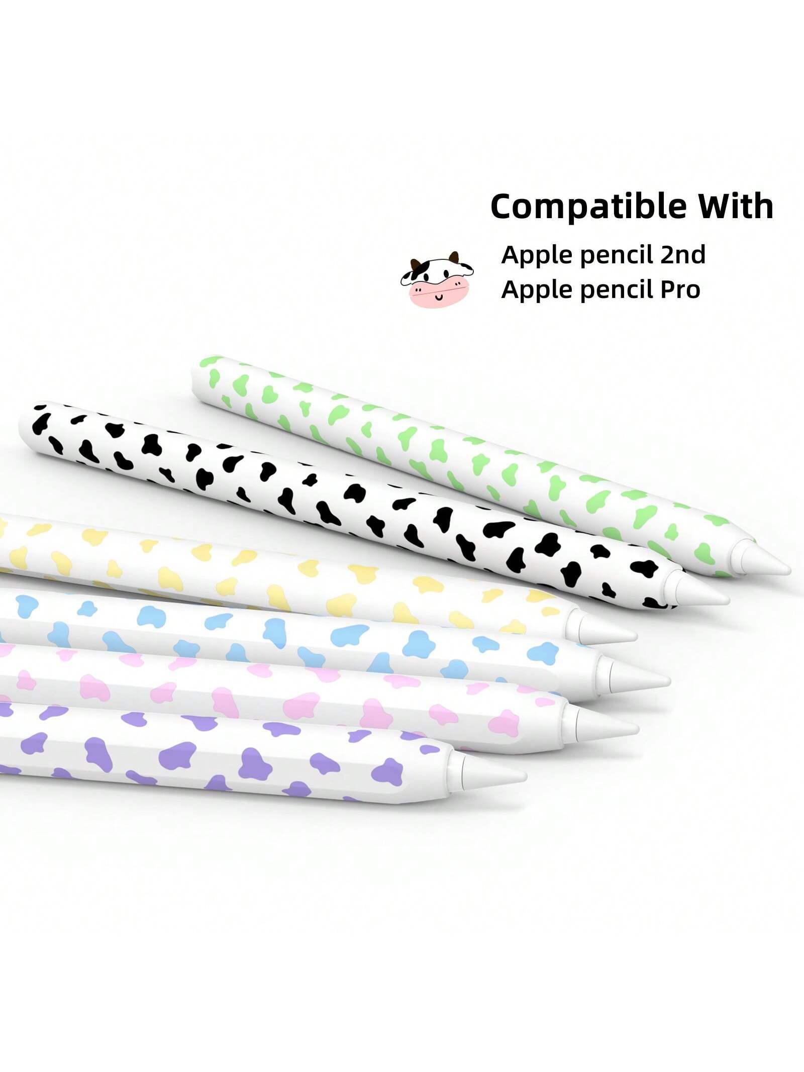 Cow Print Case Compatible With Apple Pencil Pro And Apple Pencil 2nd Generation Case Cover Silicone Protective Sleeve