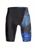 Men Tropical Print Swim Jammers