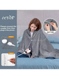 Extremely Soft & Comfortable Electric Heated Blanket Throw, Super Cozy Soft 2-Layer Flannel 50" X 60" Heated Throw With  Heating Levels &  Auto Off, Home Office Use,  Fast Heating