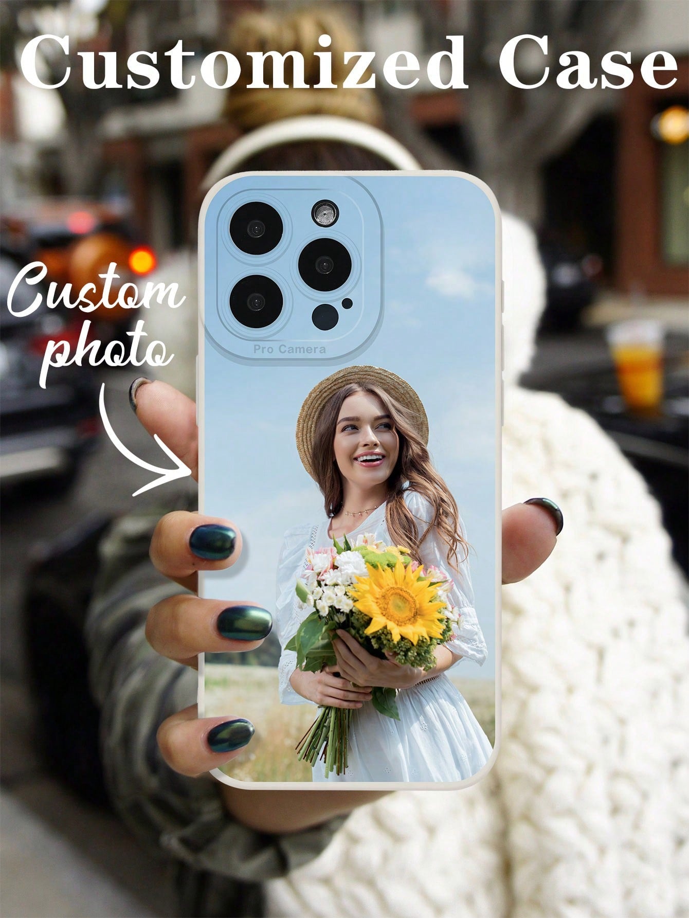 Customizable Unisex Black Full Wrap Personalized Life Photo Soft Phone Case, Compatible With IPhone 11/12/13/14/15, Fashionable