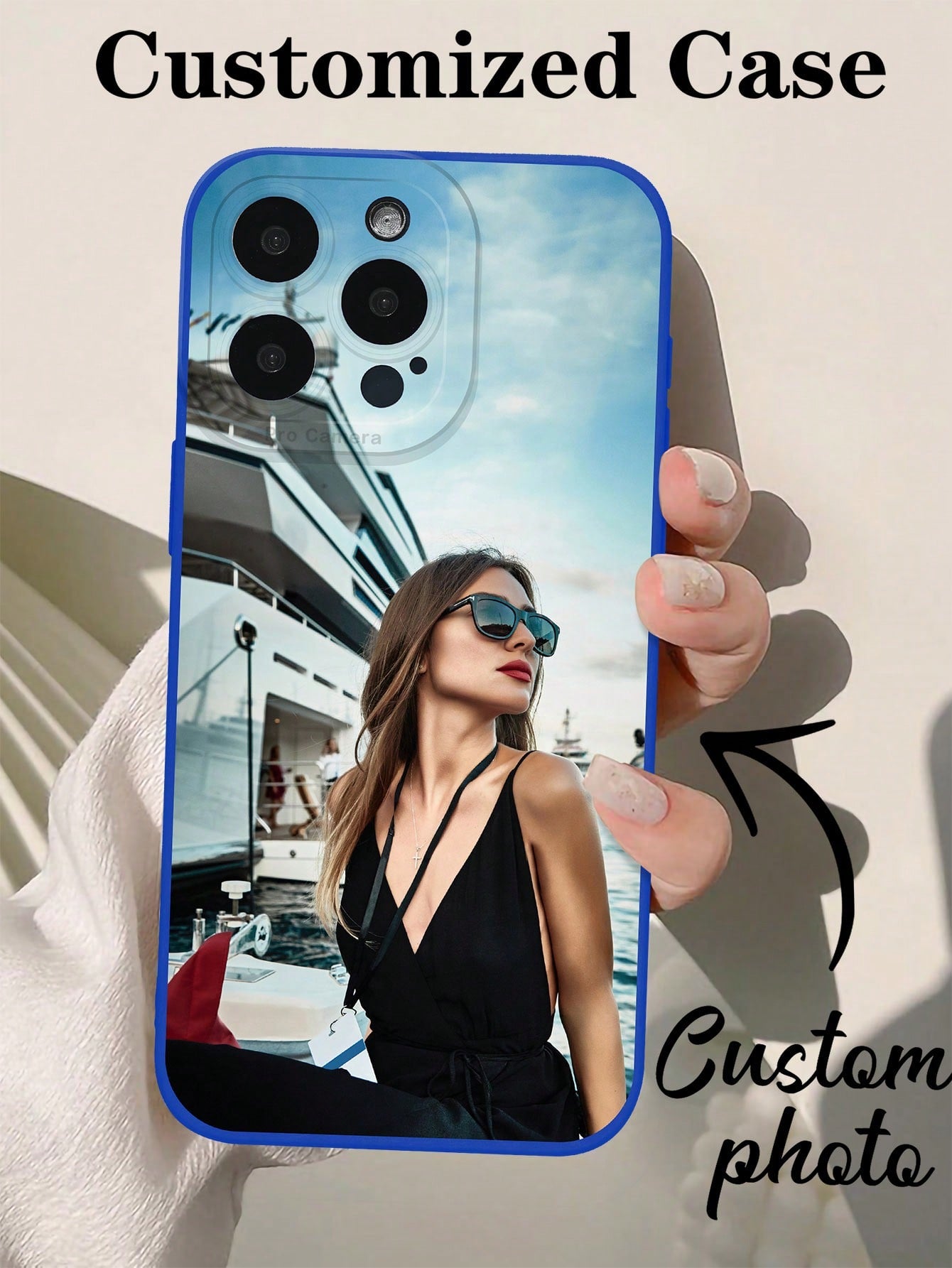 Customized Fashionable And Personalized Black Soft Phone Case With Full Coverage And Anti-Fall Features, Compatible With IPhone 11/12/13/14/15 Pro Max, As A Festival Gift For Couples With Personal Photos