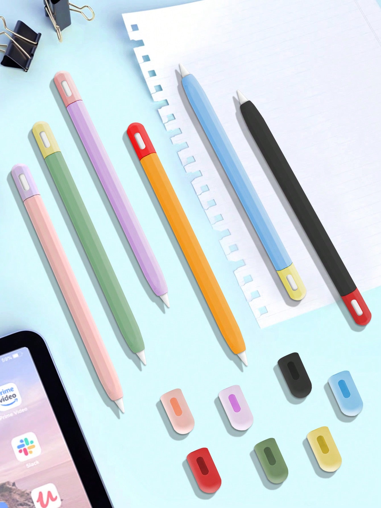 Silicone Apple Pencil Case Compatible With IPad Apple Pencil 3rd Generation, Shockproof/Waterproof/Double-Headed Touch Protective Pen Cover With Anti-Collision And Color-Blocking Design
