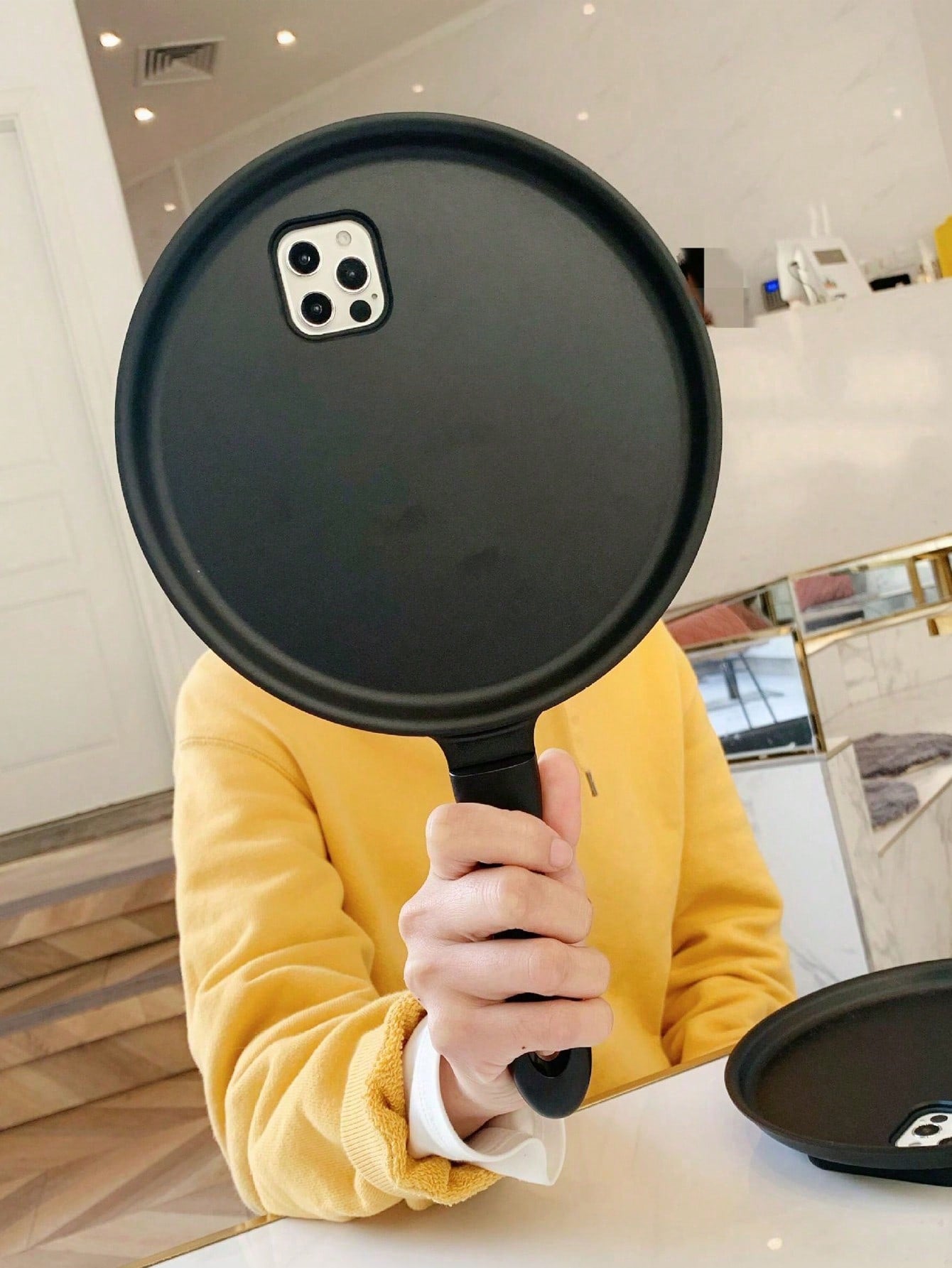 Ugly 1pc Fried Egg & Funny Creative Frying Pan Design Shockproof Pc Phone Case Compatible With IPhone 15/15Pro/15Plus/15Promax Kawaii