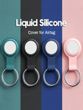 Silicone Protective Case For Airtag Locator/Pet Tracker/Anti-Loss Device/Keychain, Soft/Waterproof Case