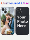 Custom Wedding Commemoration Photo Matte Black Soft Full Coverage Phone Case Protective Cover, Compatible With Samsung A14/A52s/IPhone XR 11 13