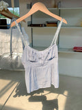 Spring/Summer Casual A-Line Lace Camisole With Buttons