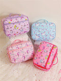 1pc Adorable Cartoon Unicorn Lunch Bag For Kids - Portable And Convenient Student Bento Box Tote Bag
