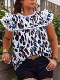 Random Printed Plus Size Minimalist Daily Shirt