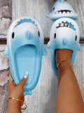 Shark-Shaped Fun Flip Flops With Thick Soles, Open Toe, Couple Slippers