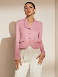 Clean-Colored Retro Style Collar Design Suit Jacket With A Sense Of Design
