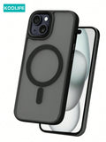 Koolife 1pc Magnetic Charging Shockproof Oil-Sprayed Skin Feel Phone Case With Personality Frame Design, Large Camera Hole, PC+TPU Protection Case Compatible With IPhone 11/11 Pro/11 Pro Max/12/12 Pro/12 Pro Max/13/13 Pro/13 Pro Max/14/14 Plus/14 Pro/14 P