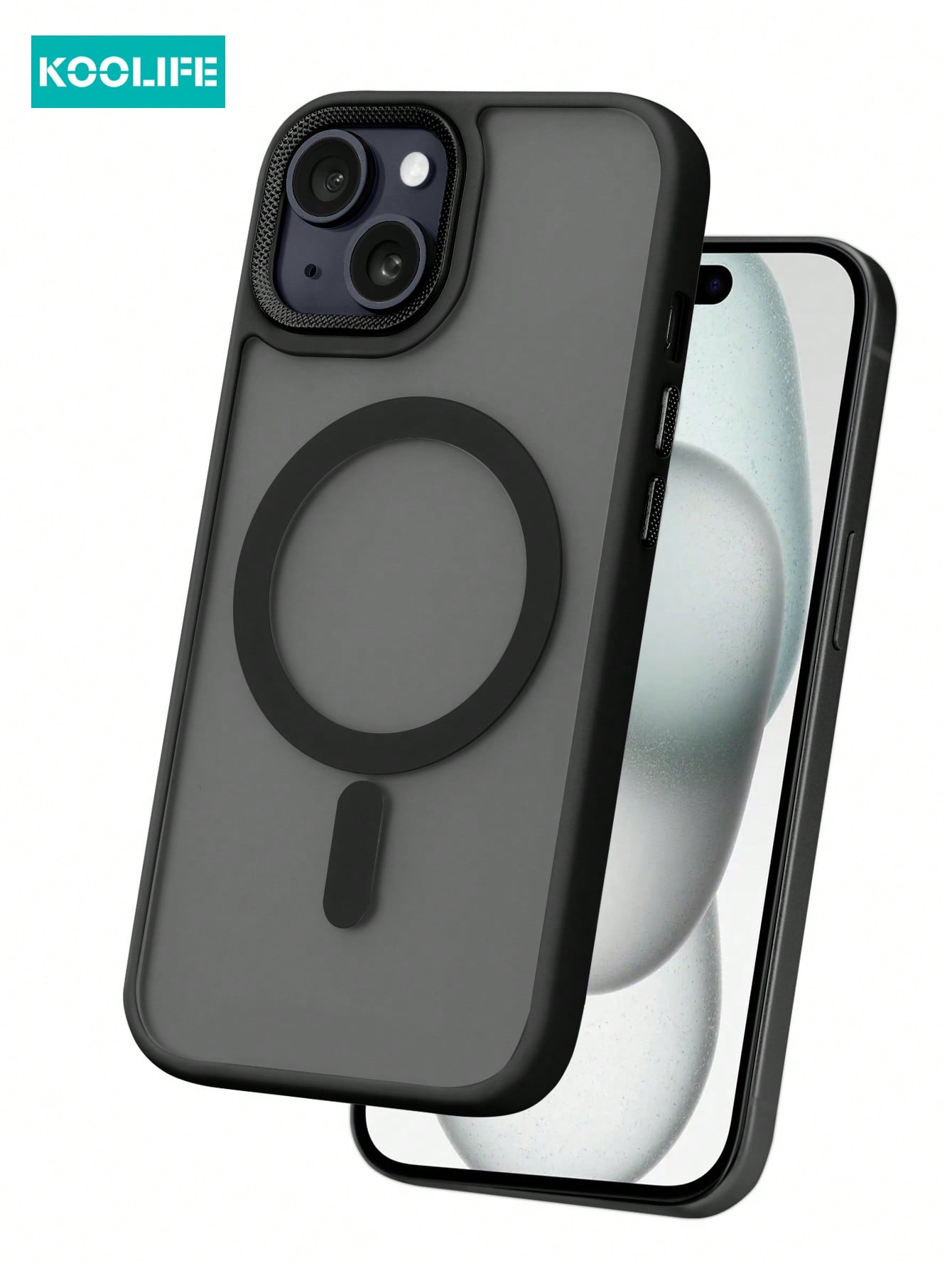 Koolife 1pc Magnetic Charging Shockproof Oil-Sprayed Skin Feel Phone Case With Personality Frame Design, Large Camera Hole, PC+TPU Protection Case Compatible With IPhone 11/11 Pro/11 Pro Max/12/12 Pro/12 Pro Max/13/13 Pro/13 Pro Max/14/14 Plus/14 Pro/14 P