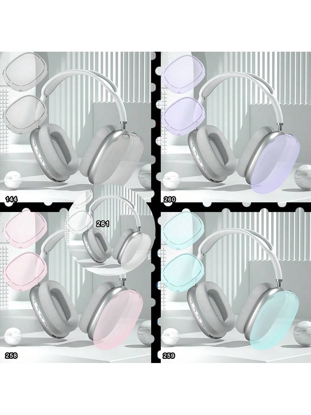 Transparent TPU Protective Case For Apple Airpods Max Headphones, Headband Cover Included