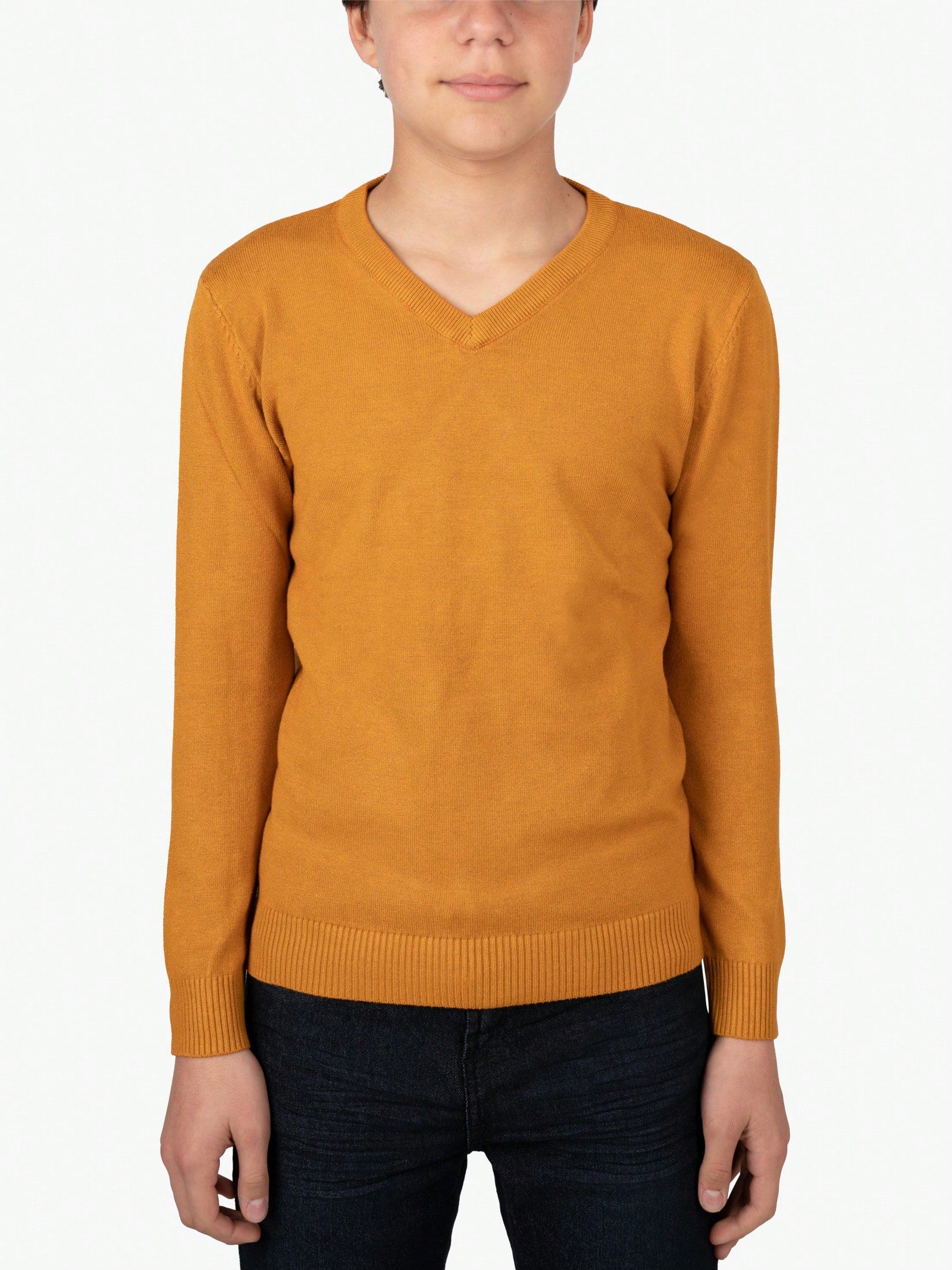 Tween Boy Basic V-Neck Sweater